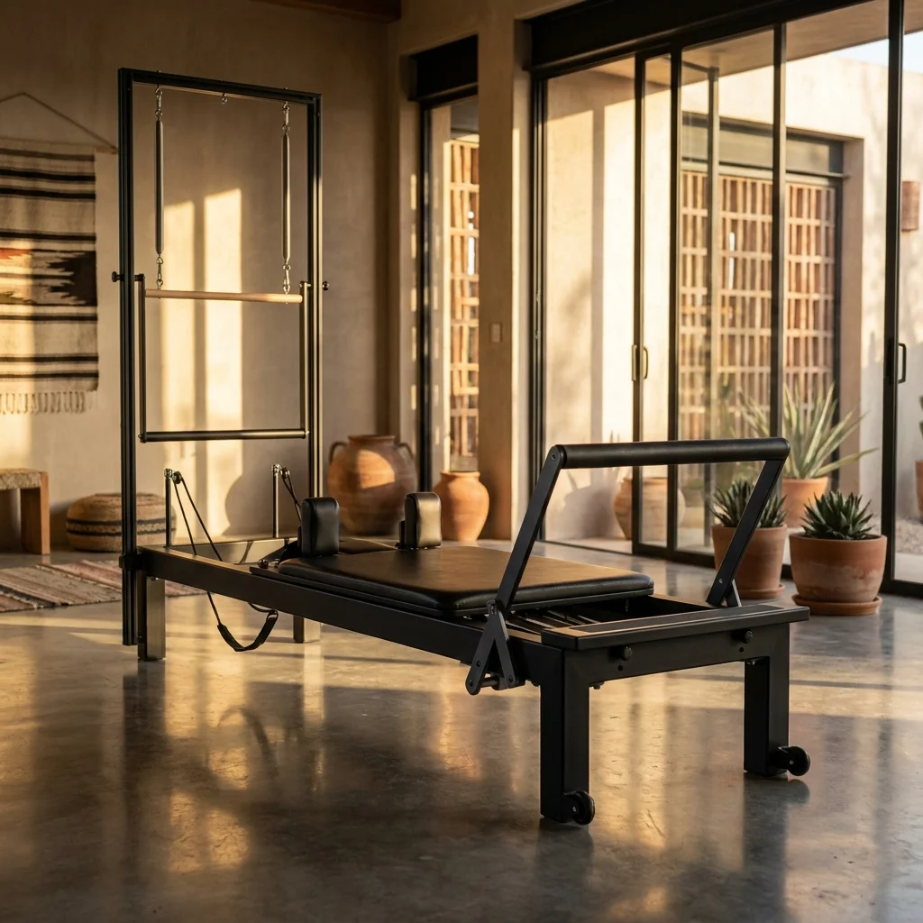 Reformer Negro con Media Torre
