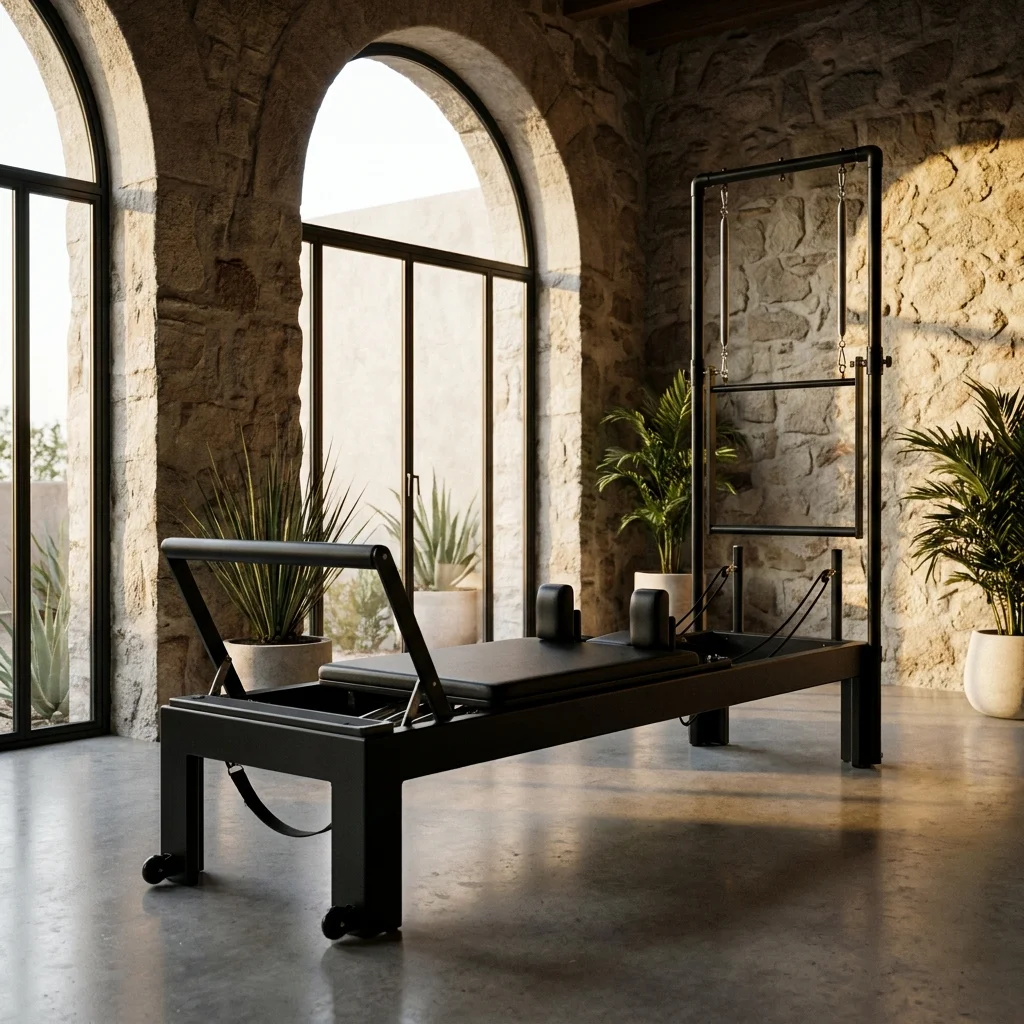 Reformer Negro con Torre de Acero